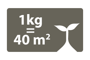 1 kg de guano = 40m2